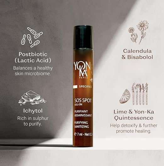 Yon-Ka SOS Spot Acne Treatment, Roll On Natural Lactic Acid to Clear Breakouts (7ml) - Image 4